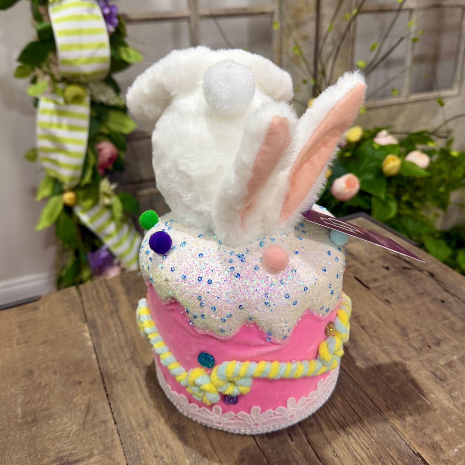 9.5" Furry Bunny Butt in Cake Styrofoam (Sold Individually)