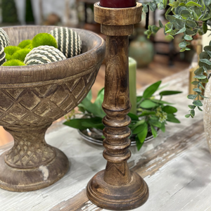 17" Candle Holder Mango Wood