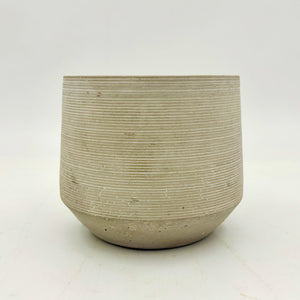 5"x5.7"D Stone Grooved Pot