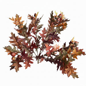 Gold Oak Leaf Bush with Leaves & Berries