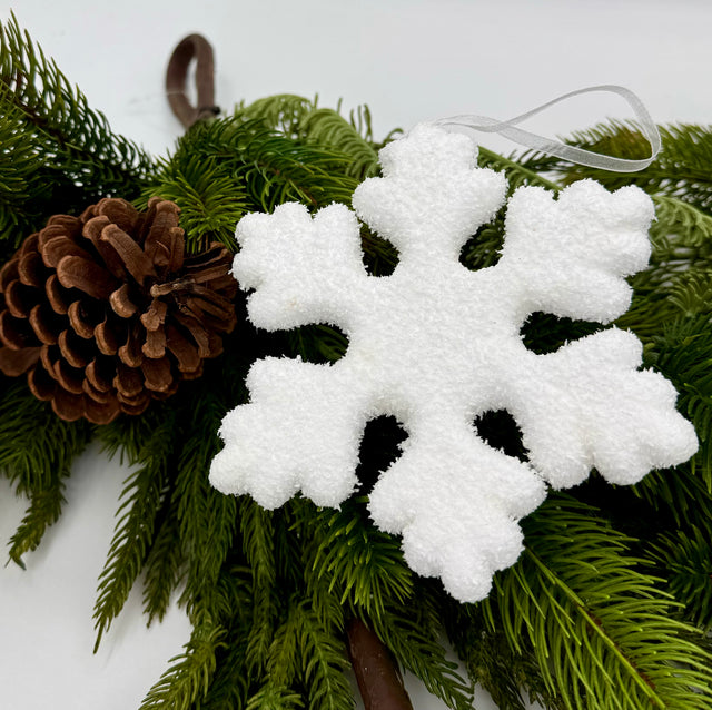 6" Snowflake Foam Ornament