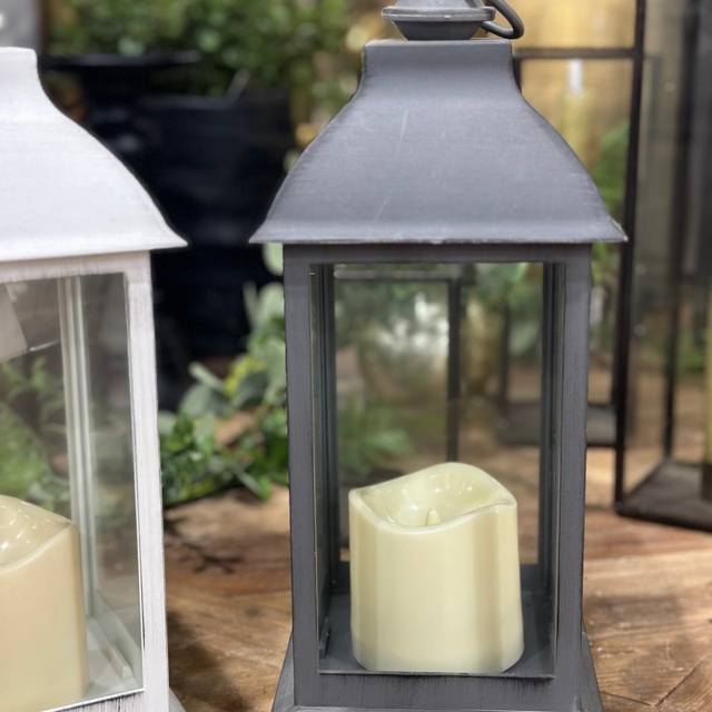 12" LED Lantern Plastic Steady Indoor