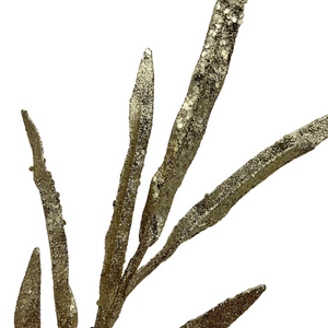 28" Champagne Glitter/Sequin Blade Grass Spray