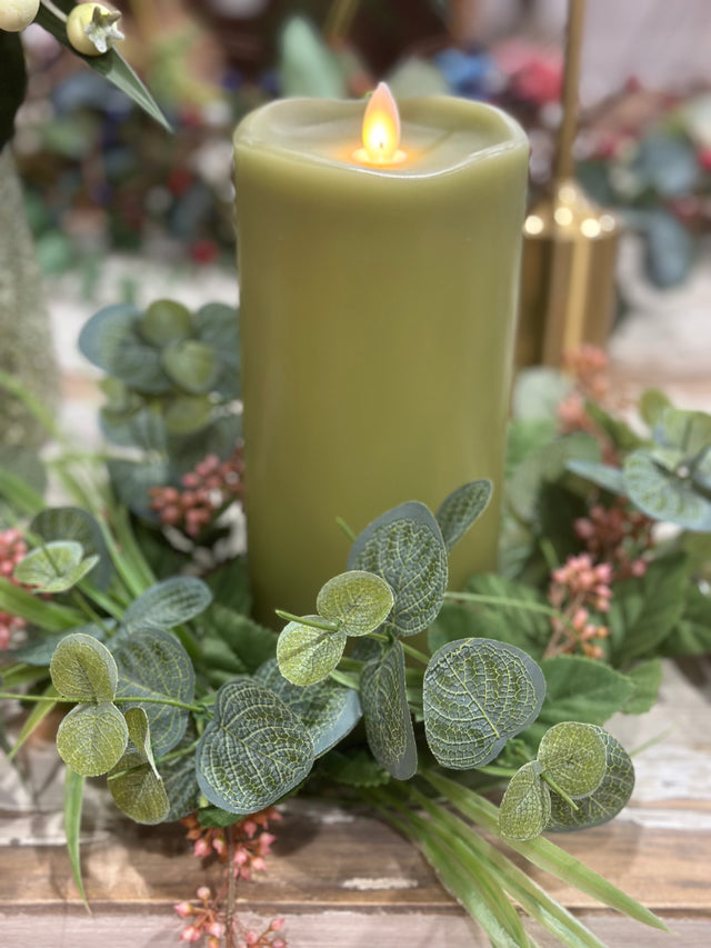 6" Berry Candle Ring Pink