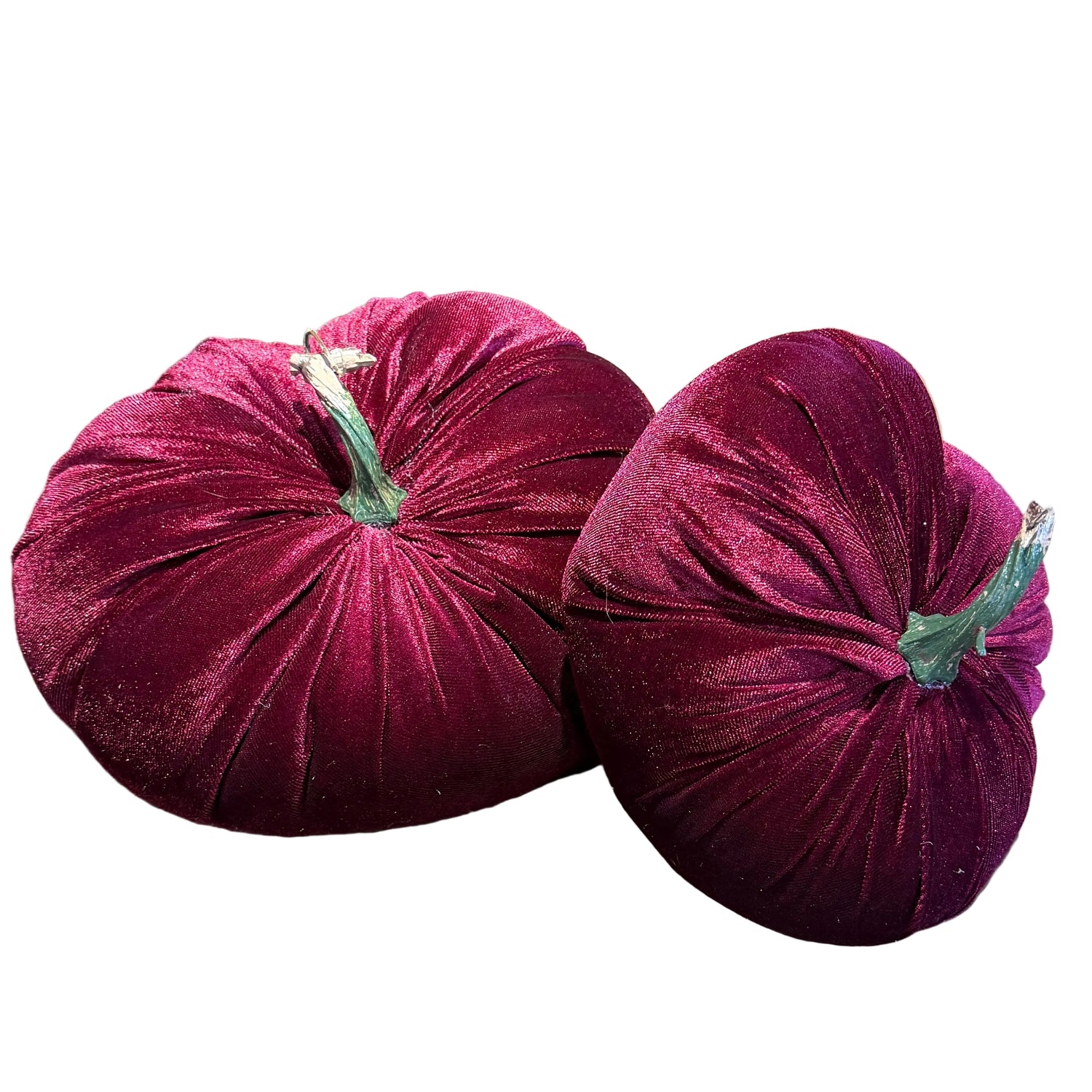 Burgundy Velvet Stuffed Pumpkin | 6" or 5.25"