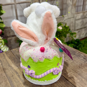 9.5" Furry Bunny Butt in Cake Styrofoam (Sold Individually)