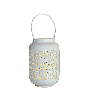 7.5" LED Celtic Knot Ceramic Lantern