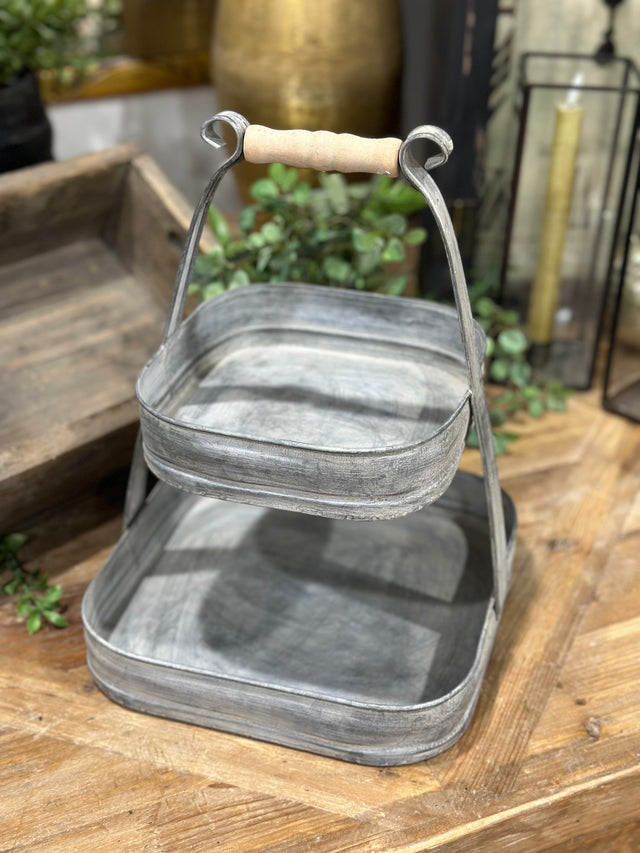 13" Metal Petite Square Serving Tier