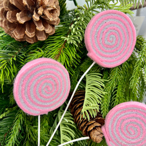 12" Pink Mini Lollipop Pick
