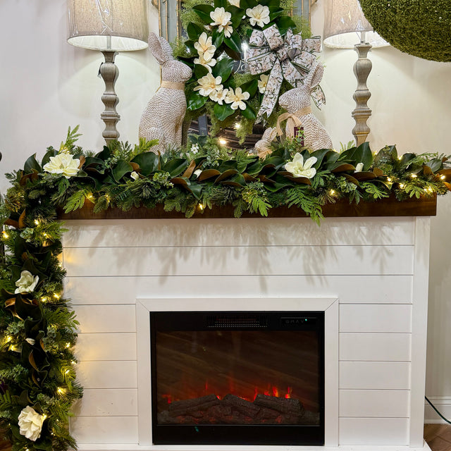 9' Magnolia Manor Garland