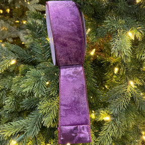 Lavender Crown Velvet Metallic Back Ribbon, additional view