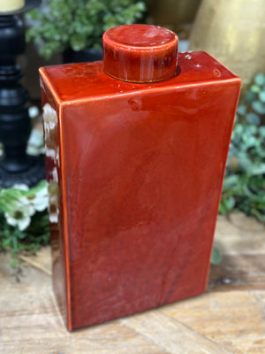 15” Vertical Rectangle Ceramic Vase