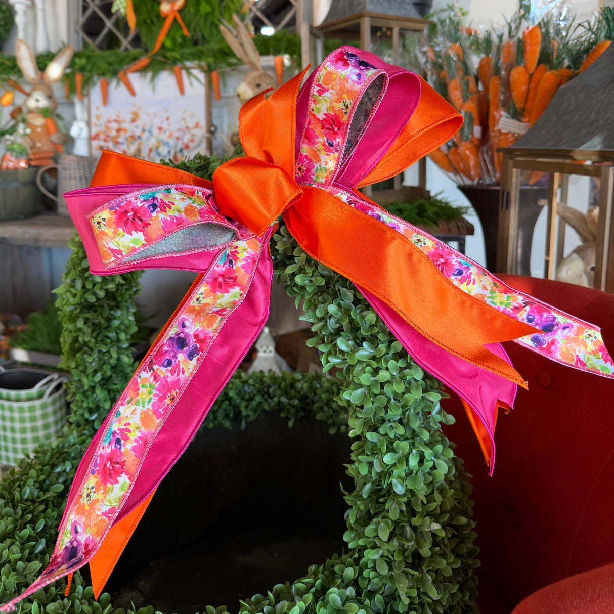 15" Sunset Sherbet Small Designer Handtied Bow