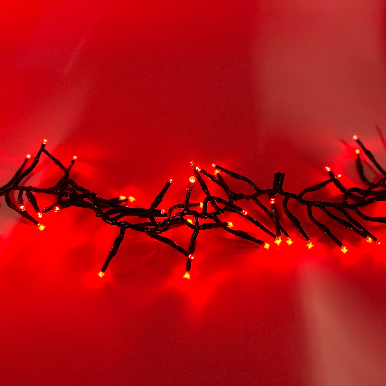 LEDs Connect Cluster Lights | 8 Function Twinkle Effect | Outdoor | Red | Starter Pack