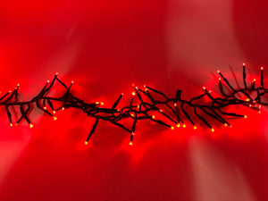 LEDs Connect Cluster Lights | 8 Function Twinkle Effect | Outdoor | Red | Starter Pack