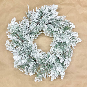24” Snowy Acadia Cedar Wreath
