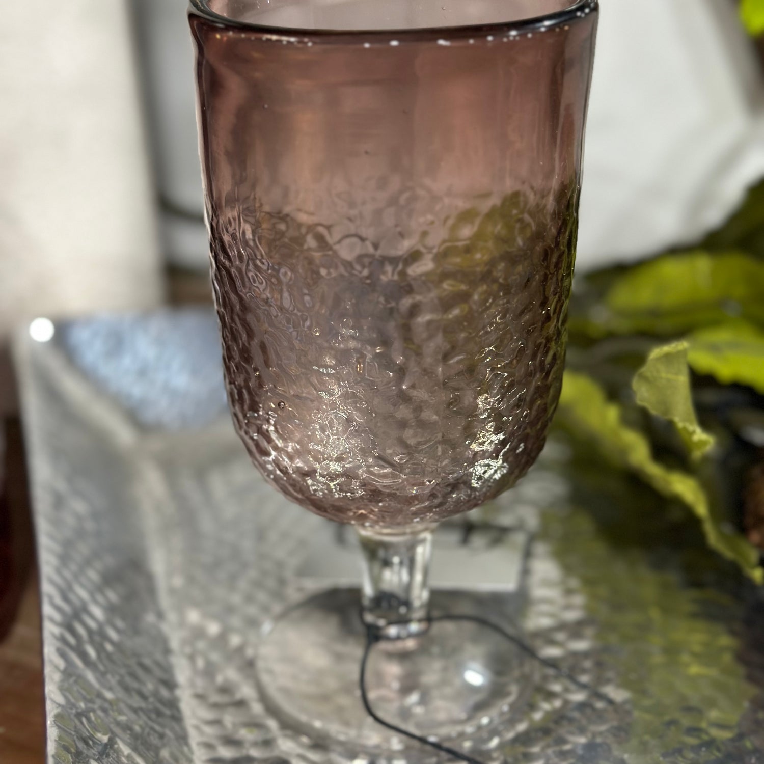 7” Hammered Goblet Orchid