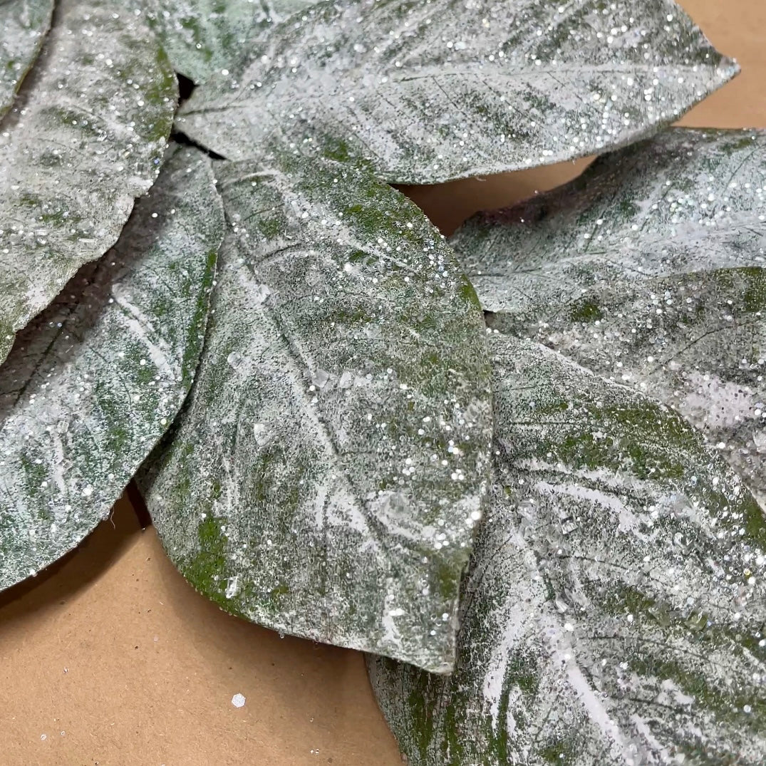 48" Snow Magnolia Leaf Garland