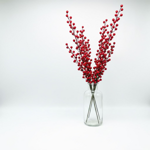 35" Red Berry Spray