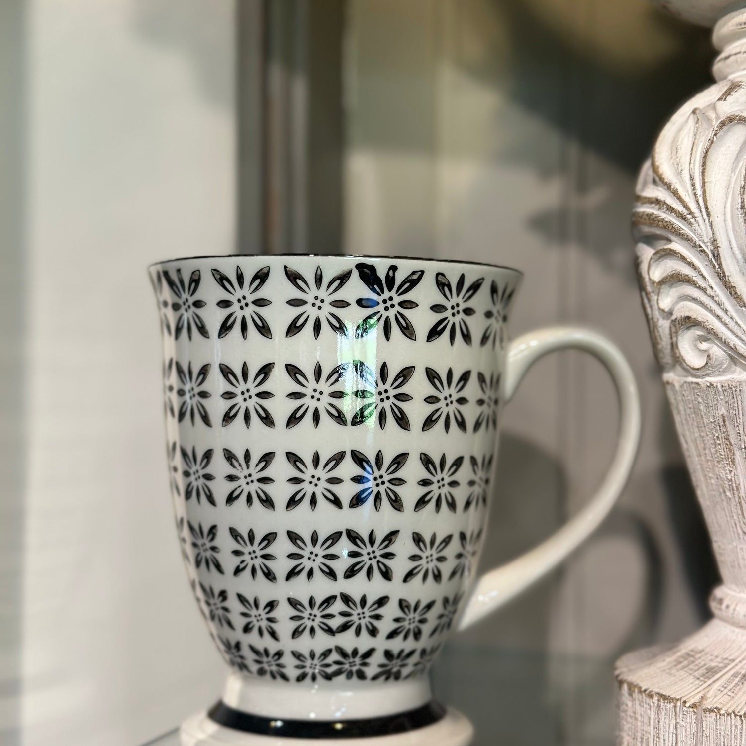 5” Norden Pattern Footed Mug