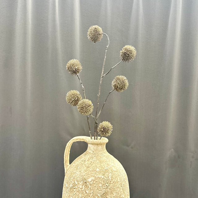32" Champagne Glitter Pom Pom Spray