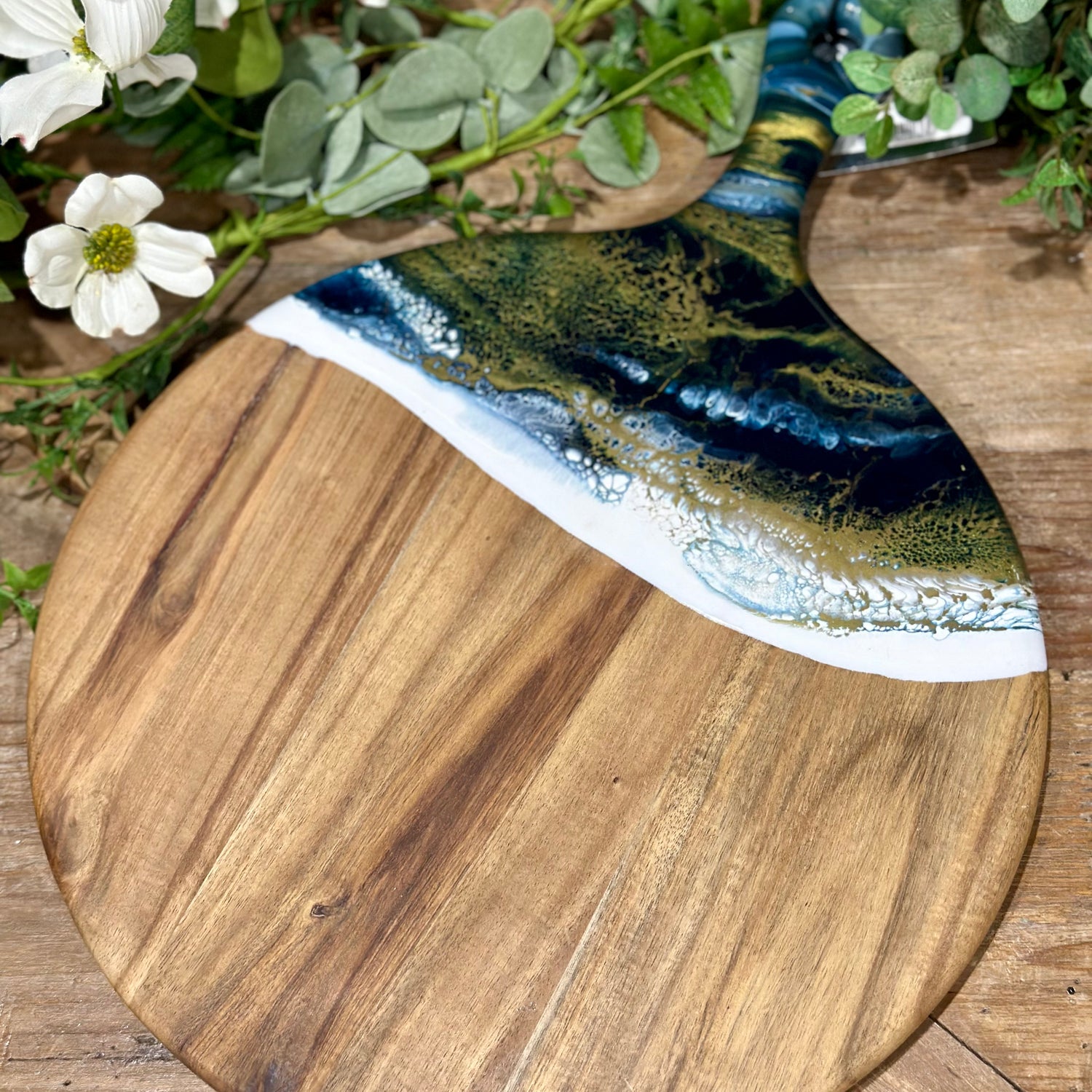 12" Round Cheese Paddle Board Sapphire Sky