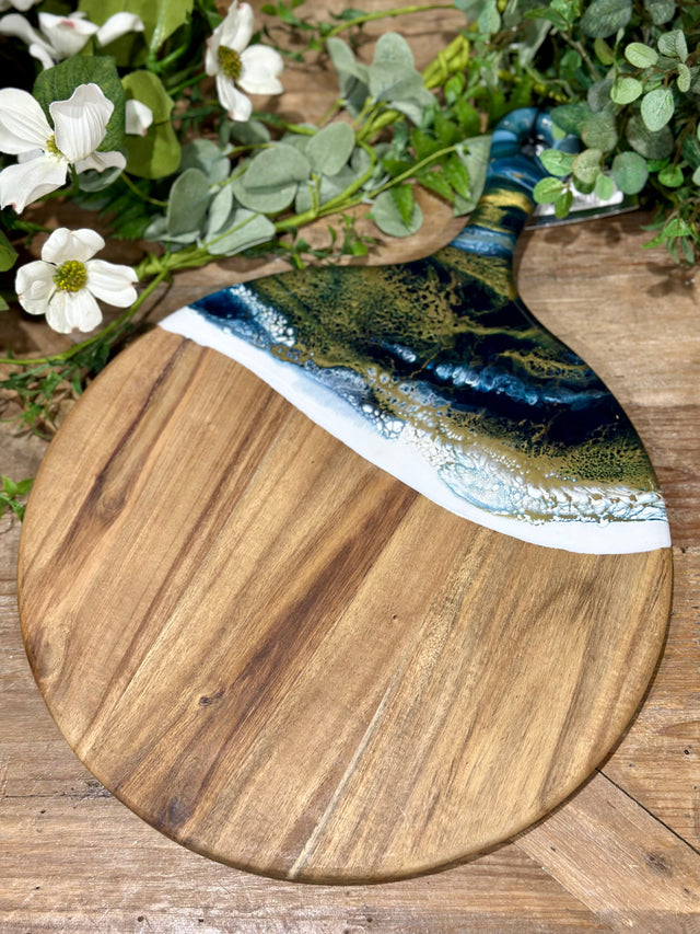 12" Round Cheese Paddle Board Sapphire Sky