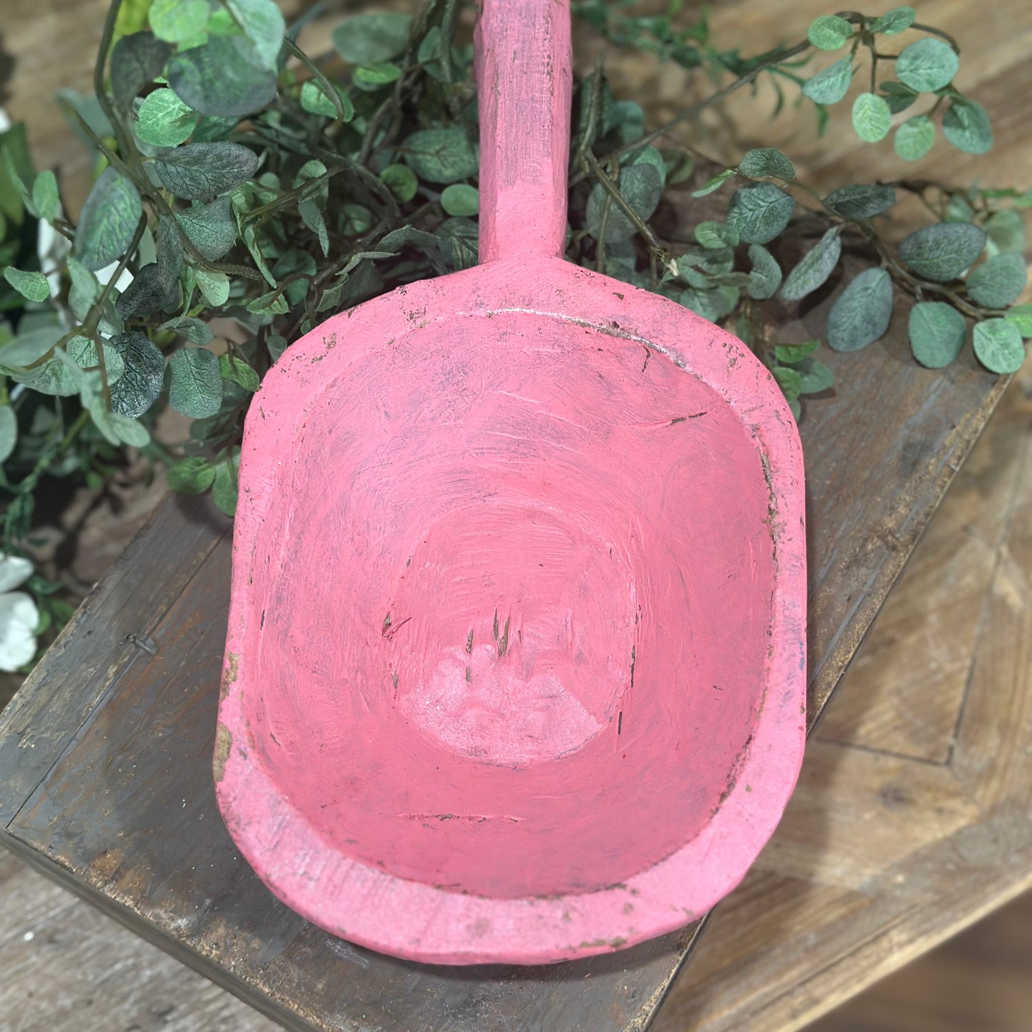 11" Wooden Scoop Dough Bowl