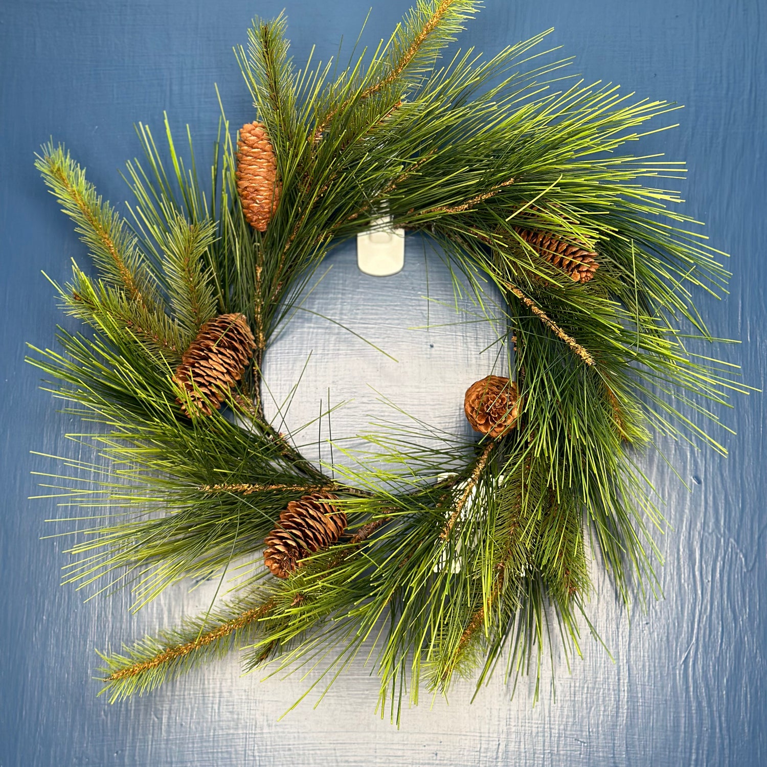 13" Long Needle Mix Wreath/Candle Ring