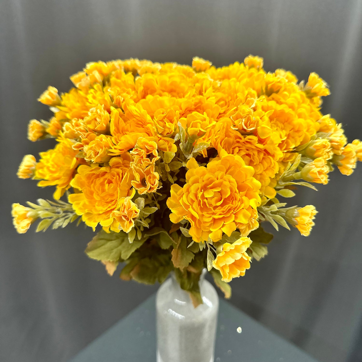 16" Yellow Mum Bush