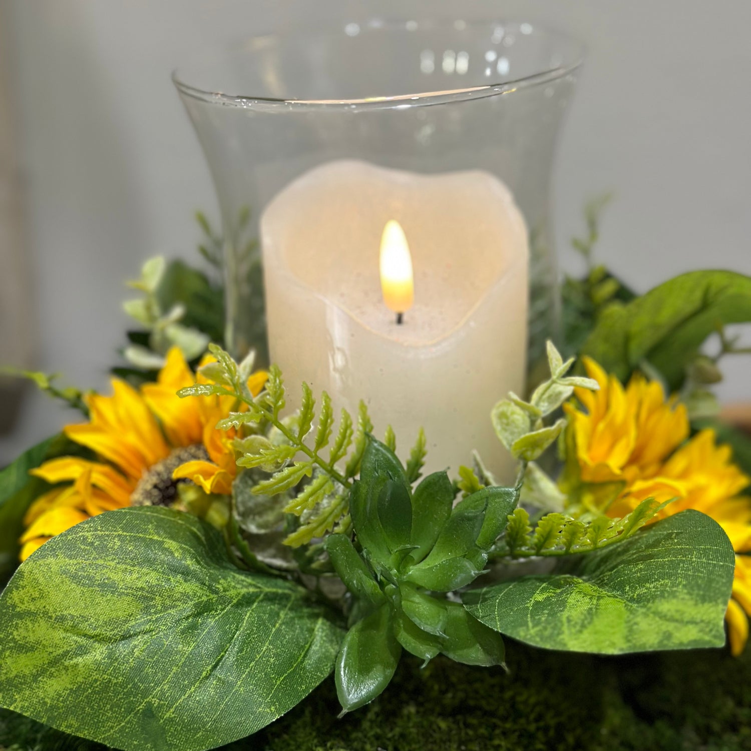 10" Sunflower Candle Ring
