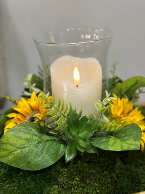 10" Sunflower Candle Ring
