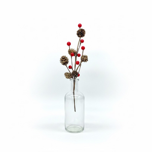 12" Plastic Cone and Berry Branch