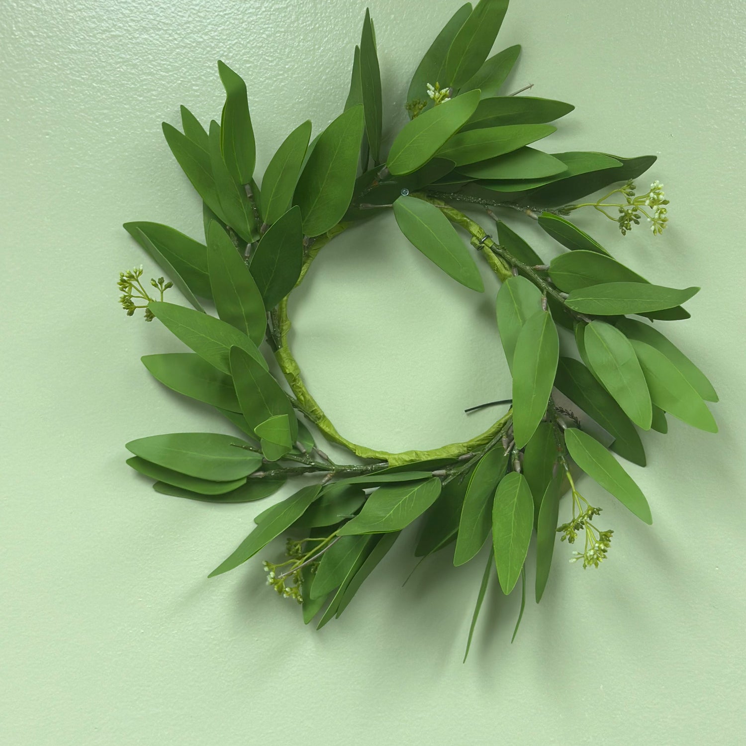 6" Eucalyptus Green Candle Ring