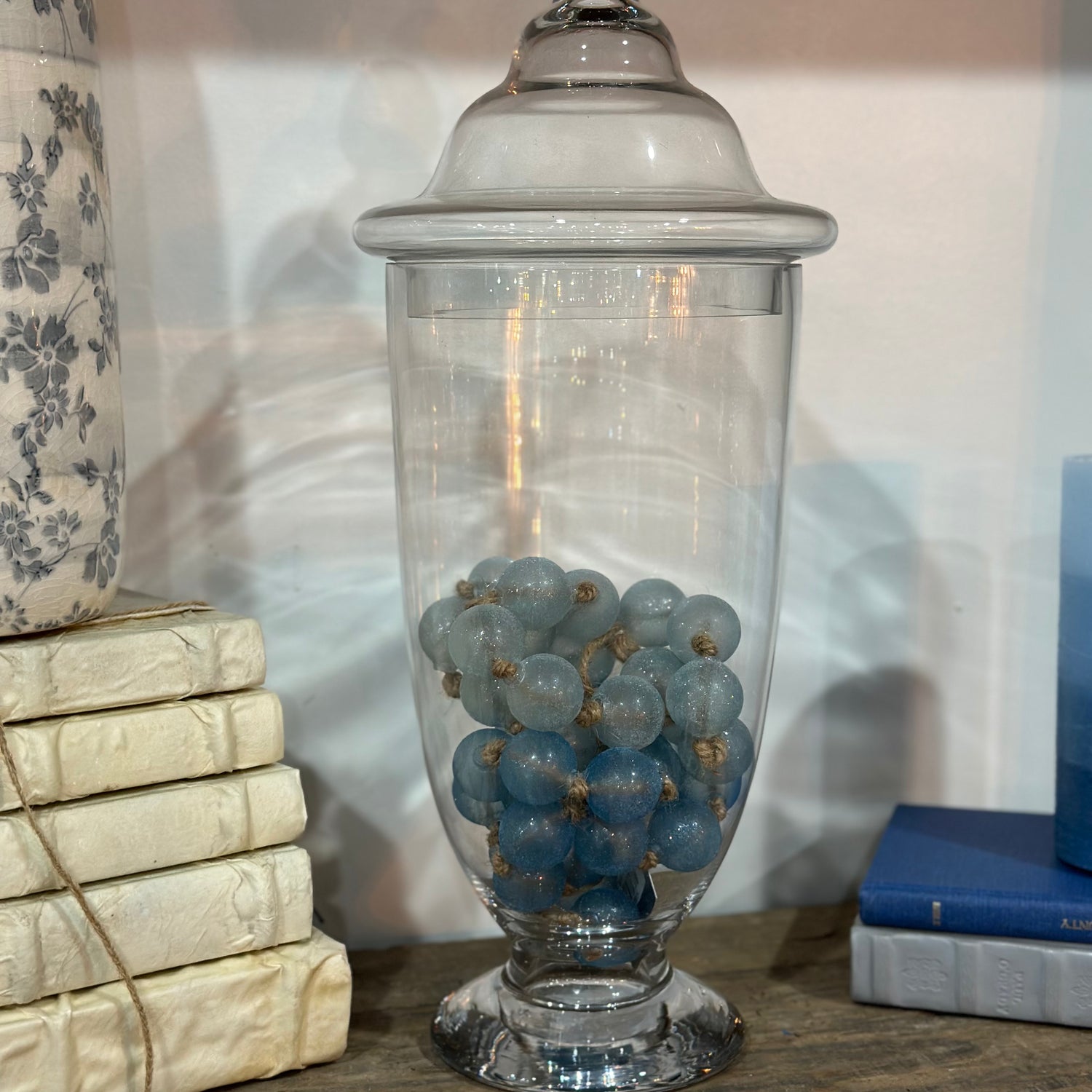 18" Clear Glass Canister Vase