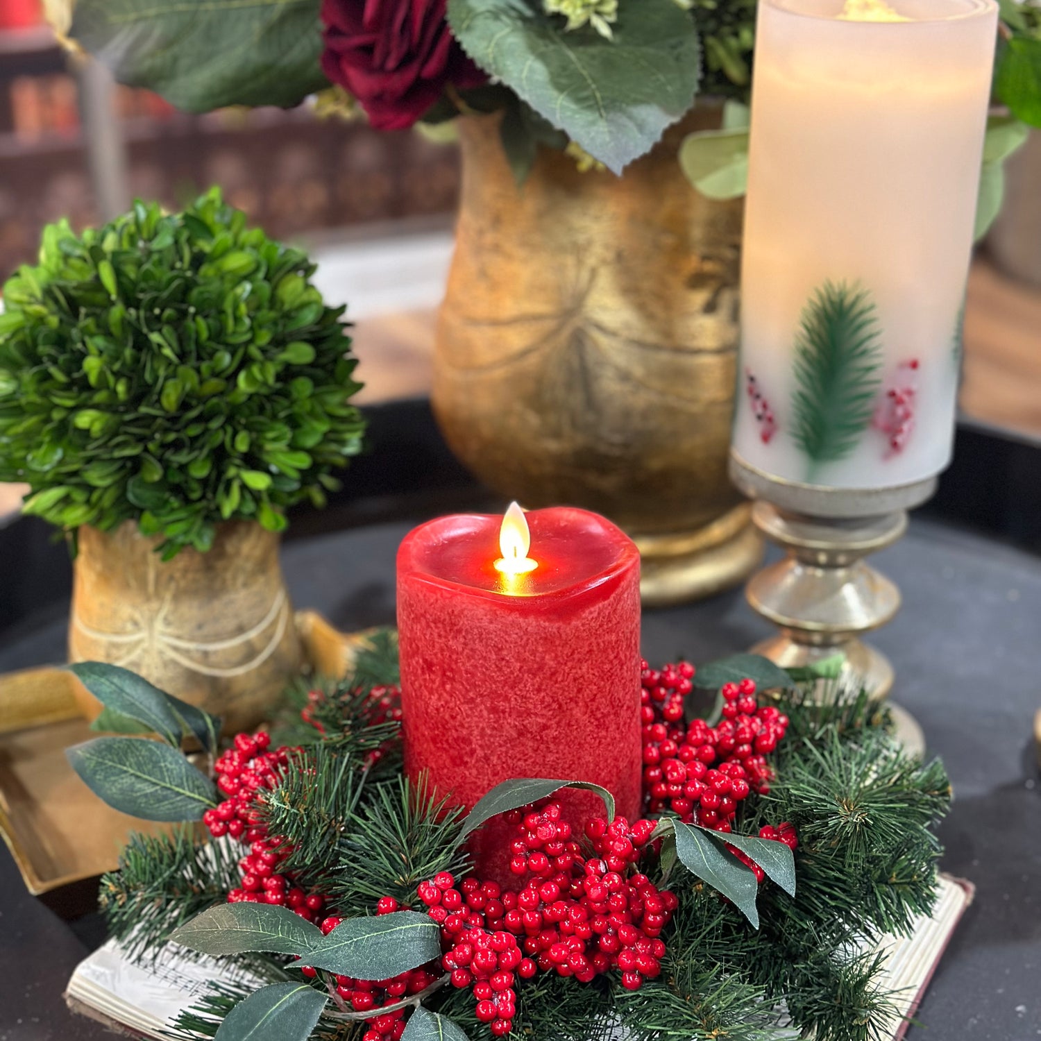 11" Very Berry Candle Ring