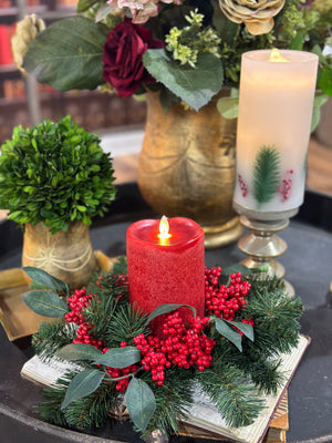 11" Very Berry Candle Ring
