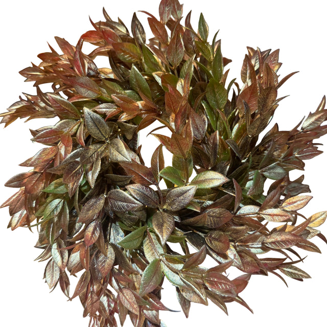 10" Golden Copper Ruscus Wreath (4" Base)