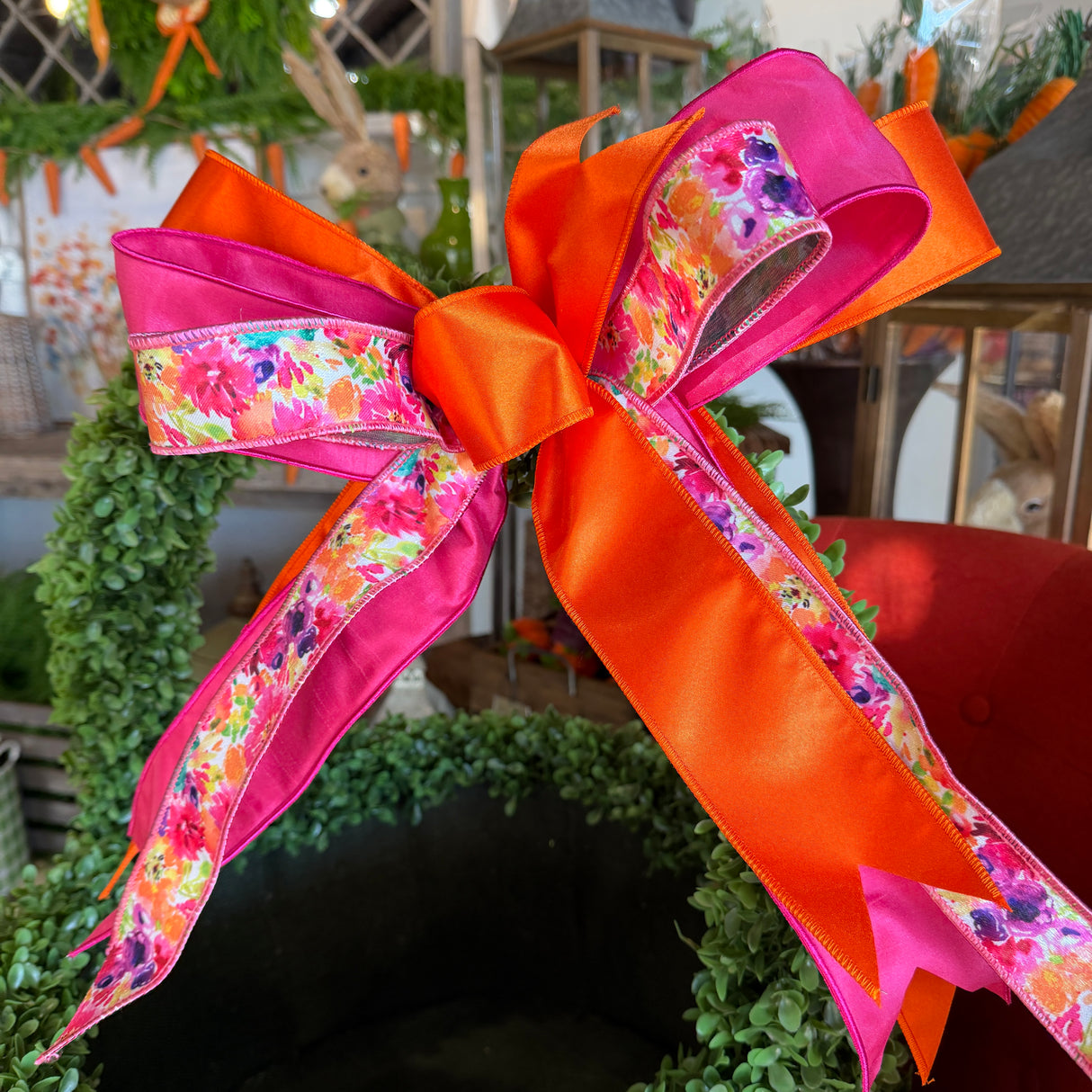 15" Sunset Sherbet Small Designer Handtied Bow
