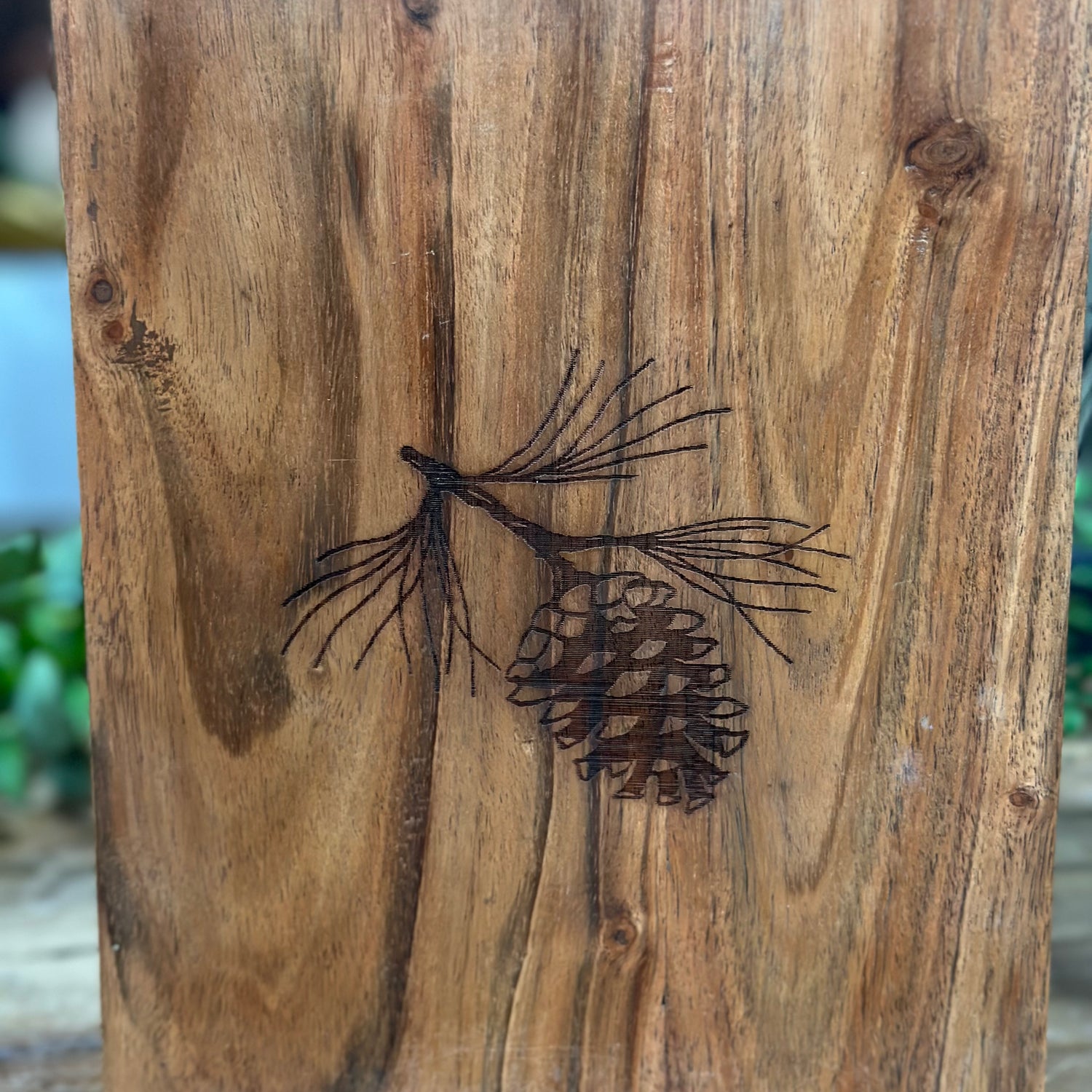 10” Rustic Wood Canister