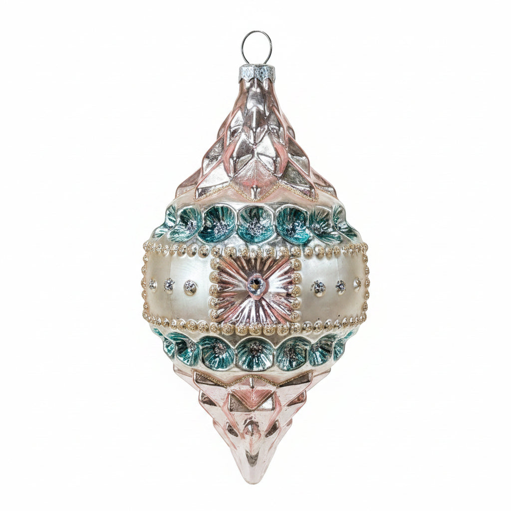 4” Glass Parisian Ball or 6” Finial Ornament