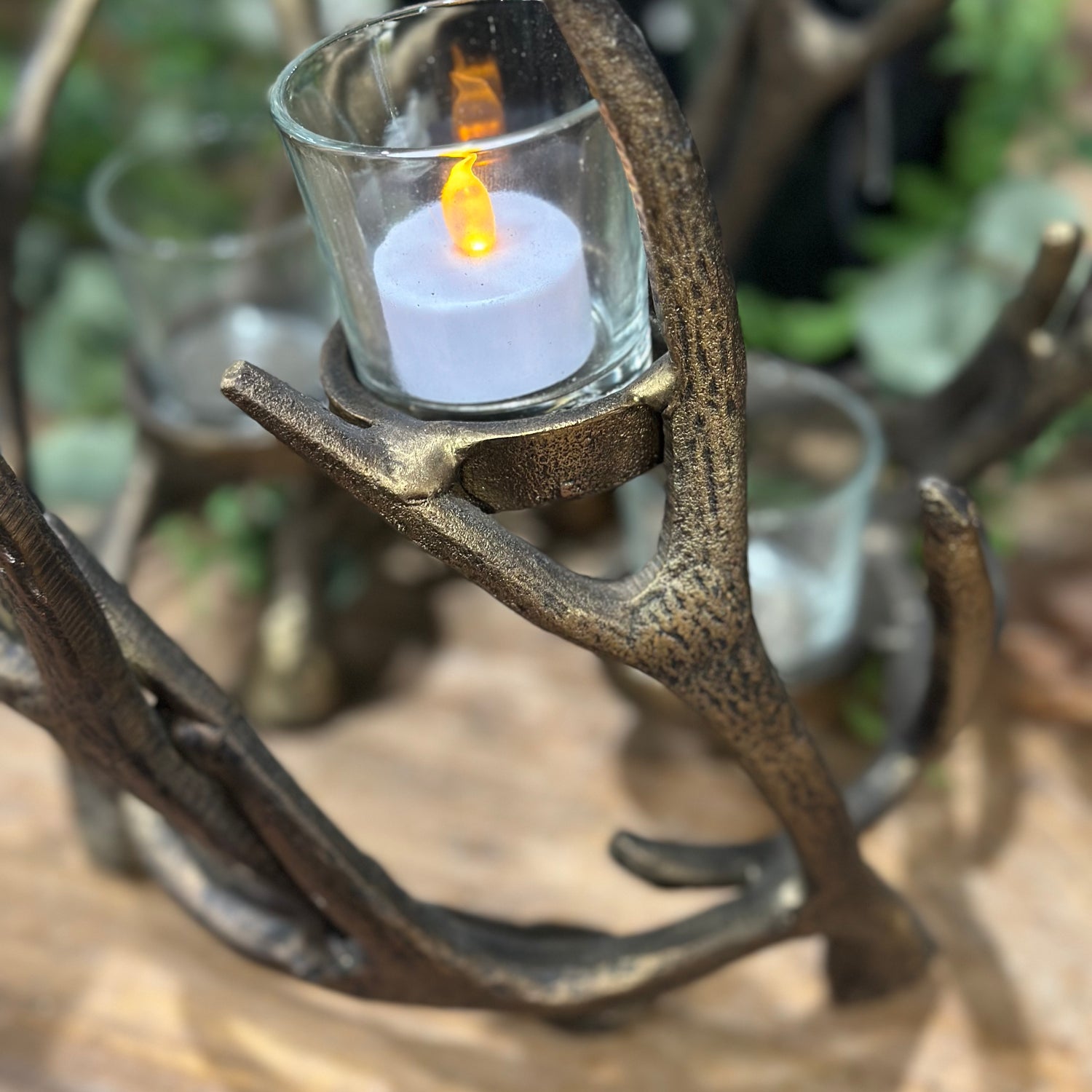 10.25" Antler Cast Aluminum Centerpiece