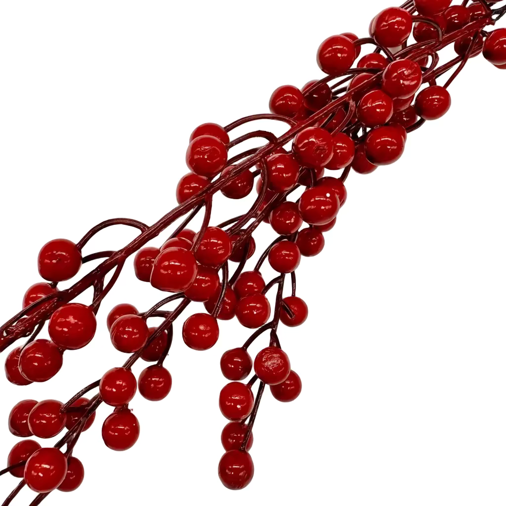35" Red Berry Spray