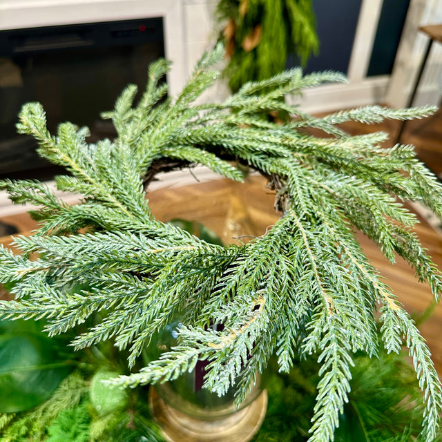 3" Frosted Austrian Pine Candle Ring