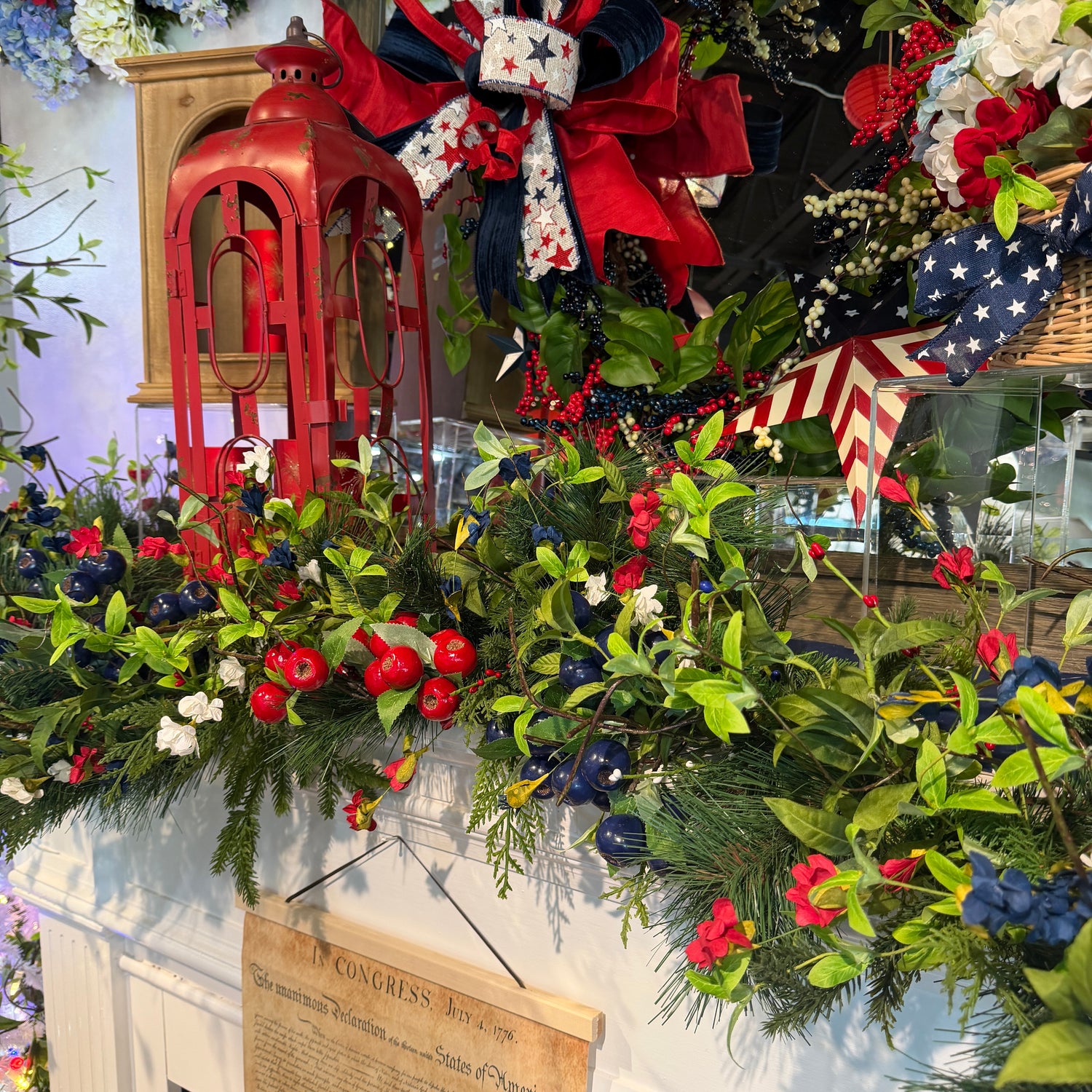 10' Americana Bloom Designer Garland