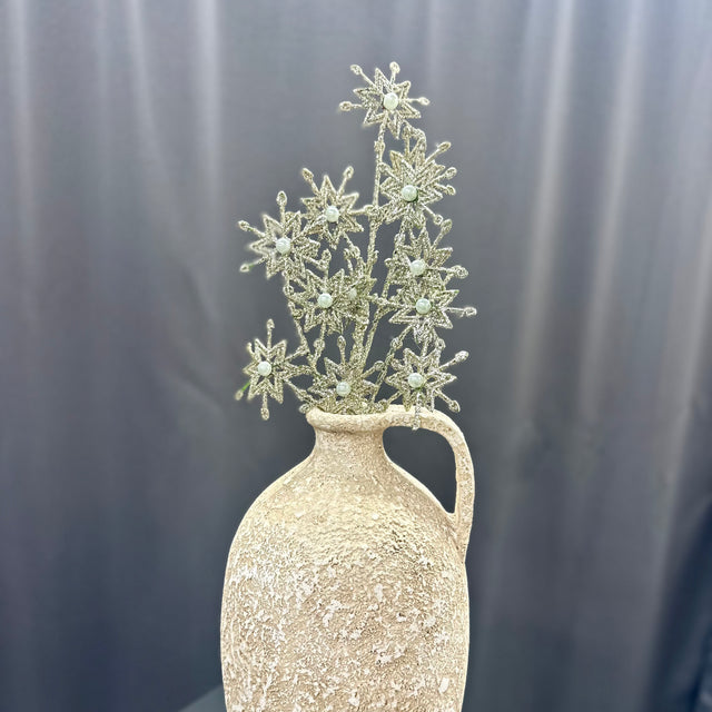 27" Glitter Pearl Star Spray