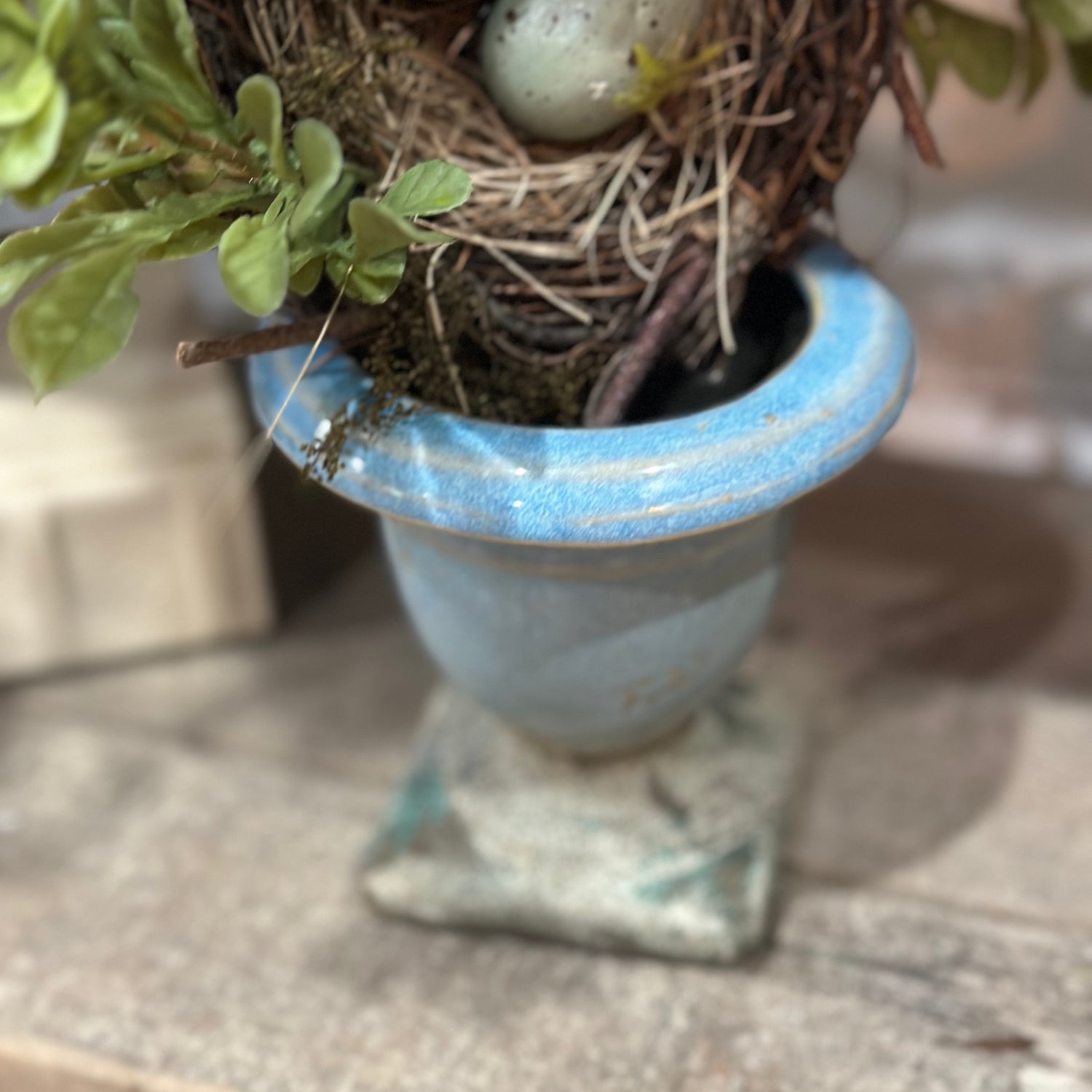 4.5” Blue Urn Small