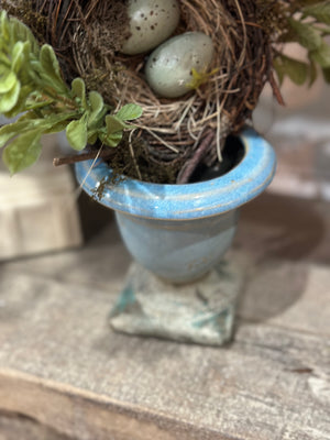 4.5” Blue Urn Small