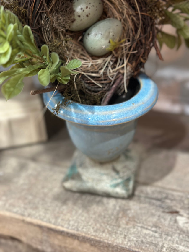 4.5” Blue Urn Small