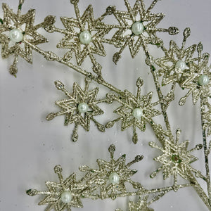 27" Glitter Pearl Star Spray